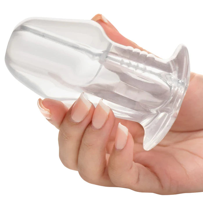 Master Series Dicked Clear Hollow Anal Plug Medium