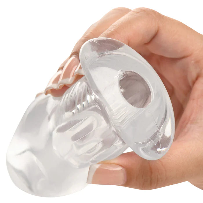 Master Series Dicked Clear Hollow Anal Plug Medium