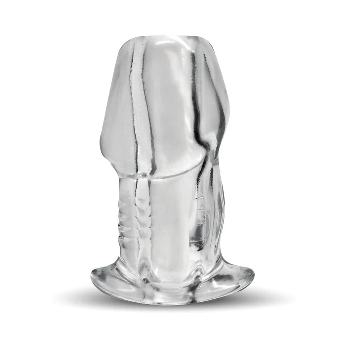 Master Series Dicked Clear Hollow Anal Plug Small