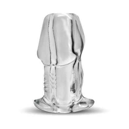 Master Series Dicked Clear Hollow Anal Plug Small