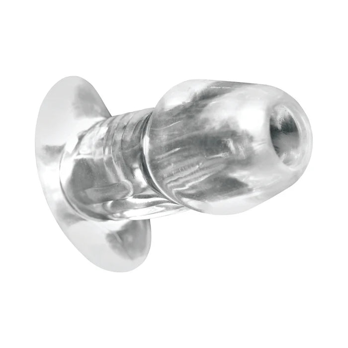 Master Series Dicked Clear Hollow Anal Plug Small