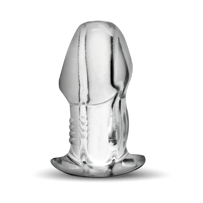 Master Series Dicked Clear Hollow Anal Plug XLarge