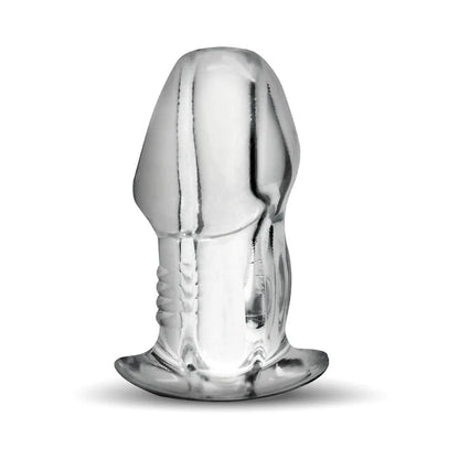 Master Series Dicked Clear Hollow Anal Plug XLarge