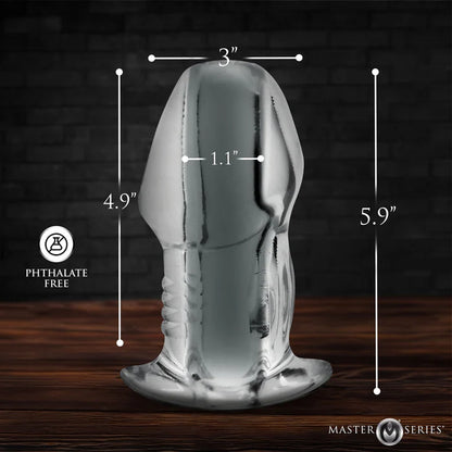Master Series Dicked Clear Hollow Anal Plug XLarge