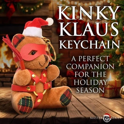 Master Series Holiday Bondage Bear Keychain Brown