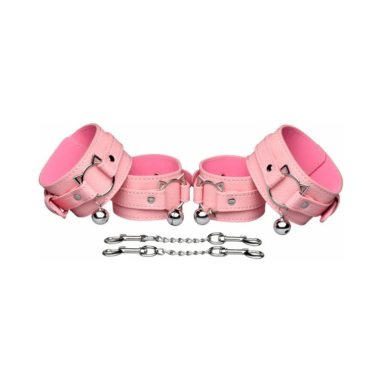 Master Series Kitty Bondage Set Vegan Leather Pink Kit
