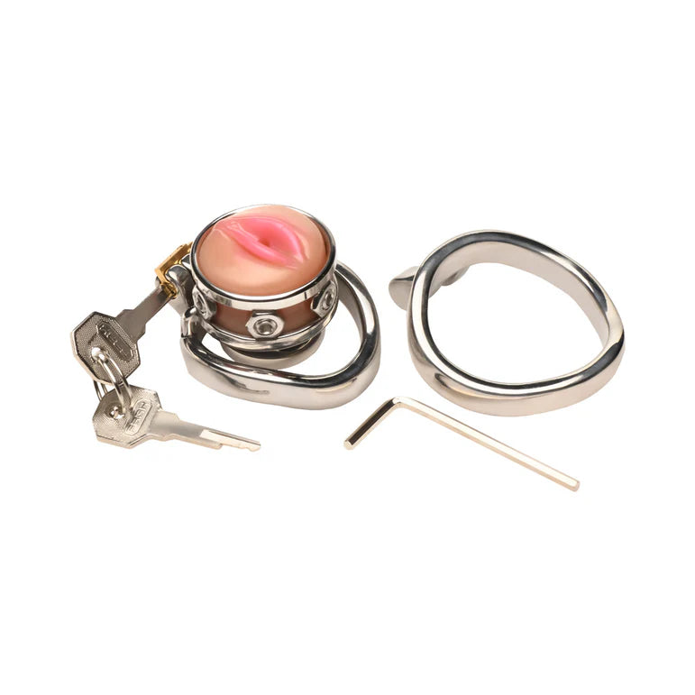 Master Series Pussy Boy Metal Chastity Cage