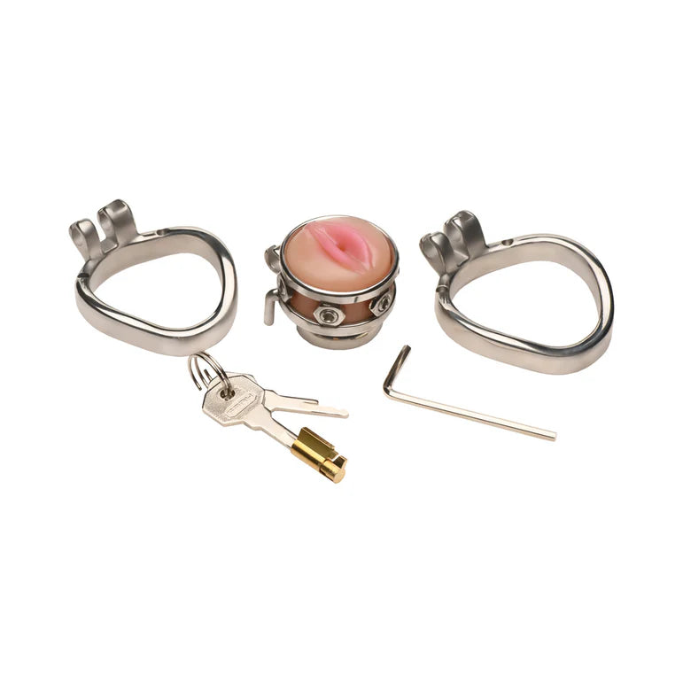 Master Series Pussy Boy Metal Chastity Cage