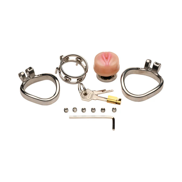 Master Series Pussy Boy Metal Chastity Cage