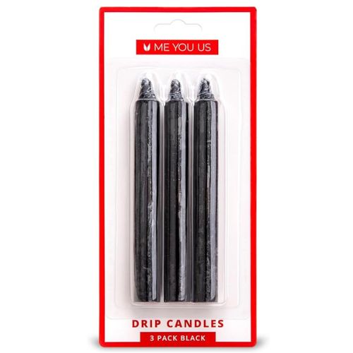 Me You Us Drip Candles 3 Pack Black