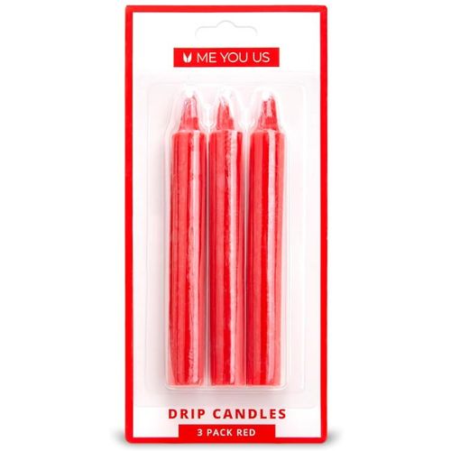Me You Us Drip Candles 3 Pack Red