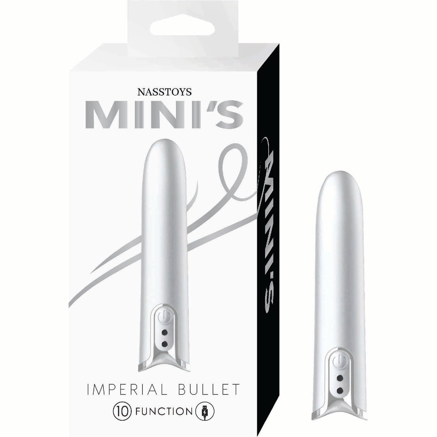 Mini’s Imperial Bullet Silver Rechargeable Compact Vibrator