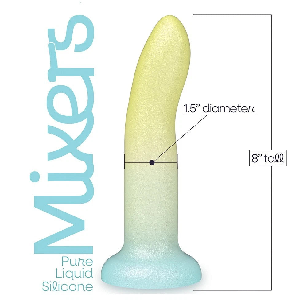 Mixers 8 in. Silicone Dildo Lime Rickey