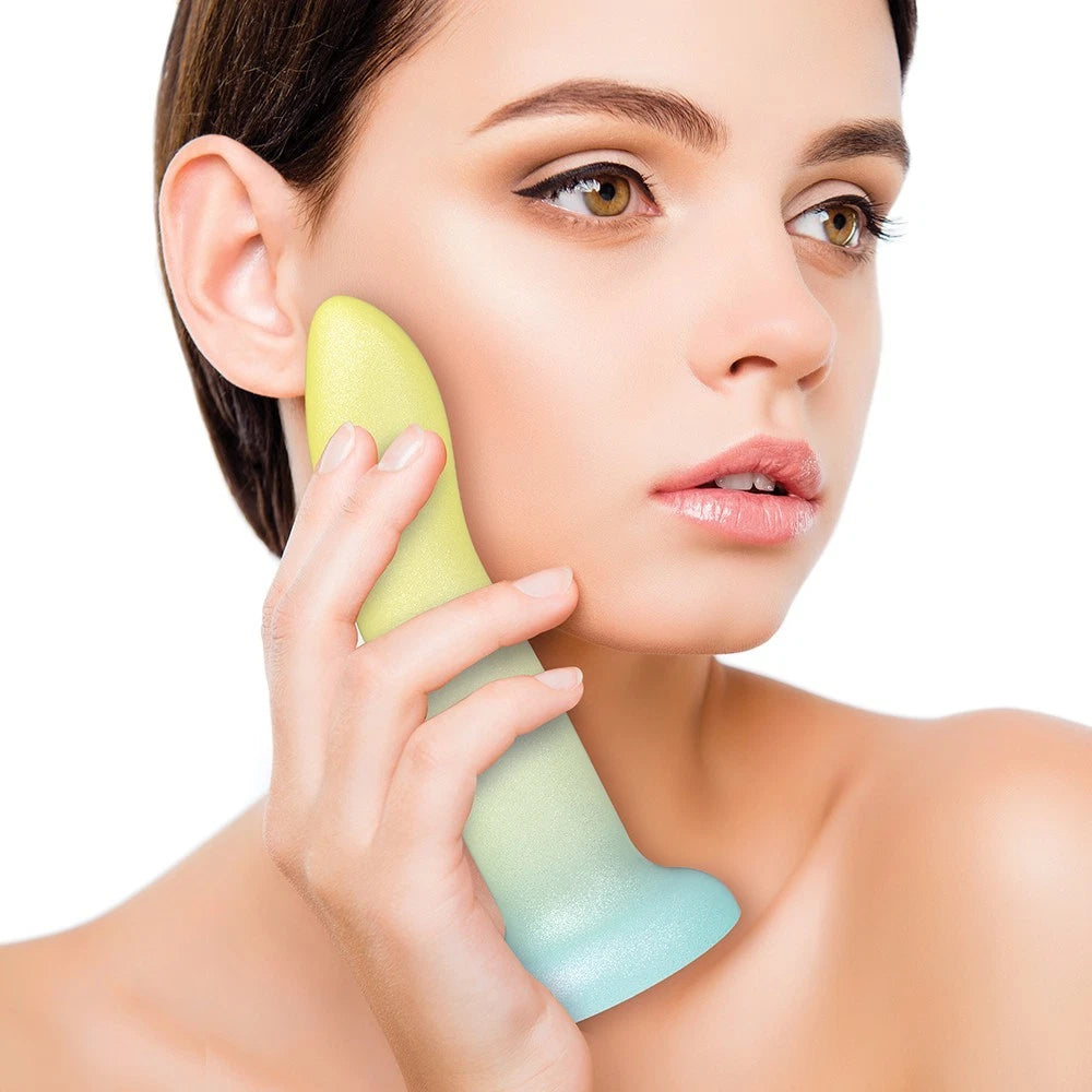 Mixers 8 in. Silicone Dildo Lime Rickey