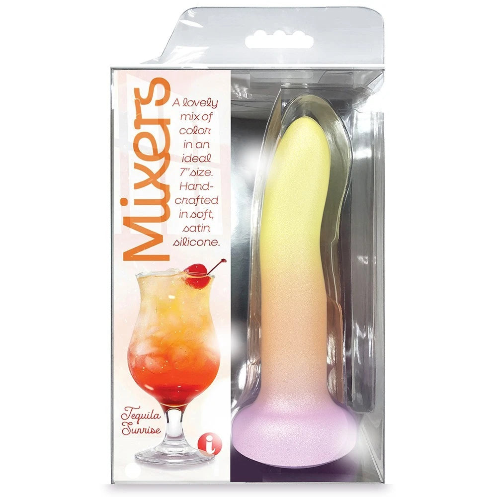 Mixers 8 in. Silicone Dildo Tequila Sunrise