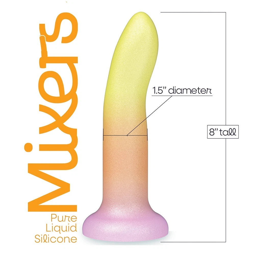 Mixers 8 in. Silicone Dildo Tequila Sunrise