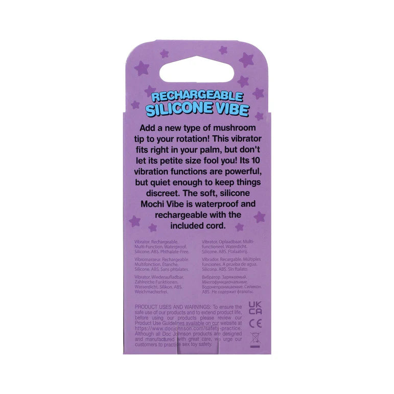 Mochi Mushroom Rechargeable Silicone Vibe Peach