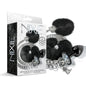 NIXIE Metal Butt Plug & Furry Handcuff Set Medium Black