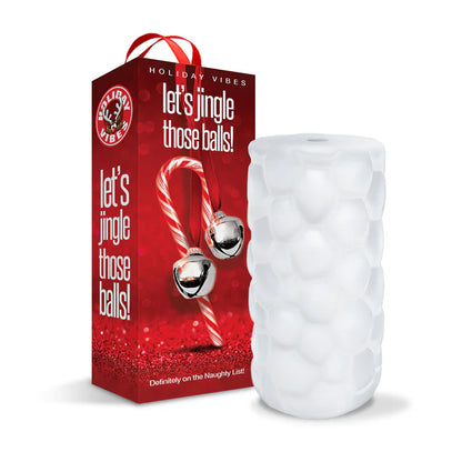 Naughty List Gift Let's Jingle Those Balls Tight Textured Stroker with Storage Bag