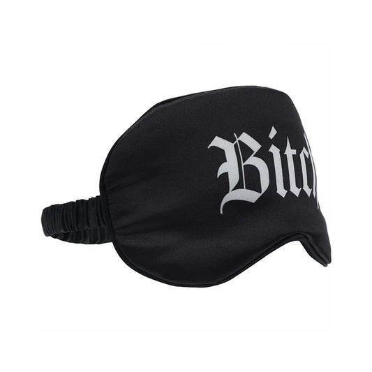 Ouch! Bitch Printed Mask Satin Black