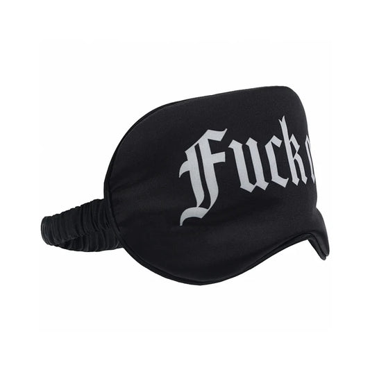 Ouch! Fuck Off Printed Mask Satin Black