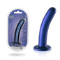 Ouch! Smooth Silicone 6 in. G-Spot Dildo Metallic Blue