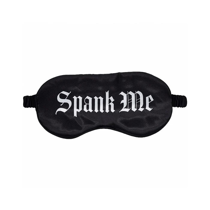 Ouch! Spank Me Printed Mask Satin Black