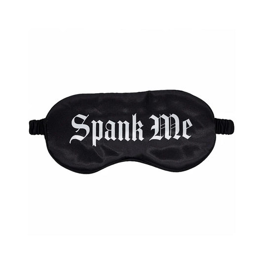 Ouch! Spank Me Printed Mask Satin Black