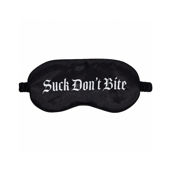 Ouch! Suck Don't Bite Printed Mask Satin Black