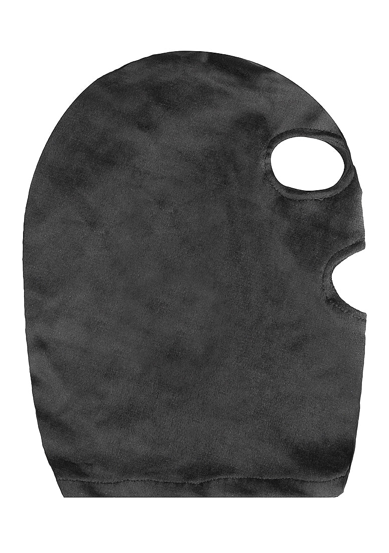 Ouch! Velvet Full-Head Mask With Eye and Mouth Opening Black