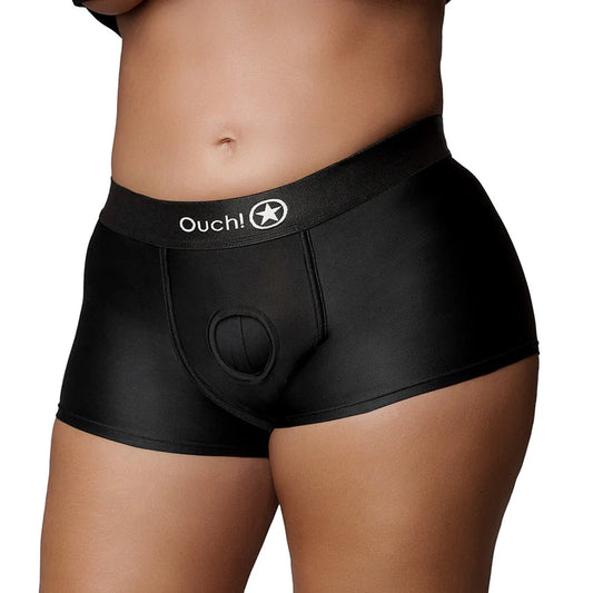 Ouch! Vibrating Strap-on Boxer Black XS/S