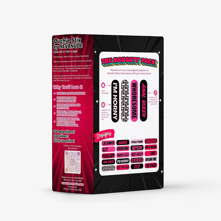Ouchie Stix by Neva Nude Naughty Naughty XXX Bandages 40-Pack
