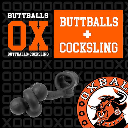 OxBalls BUTTBALLS asslock & cocksling, BLACK ICE