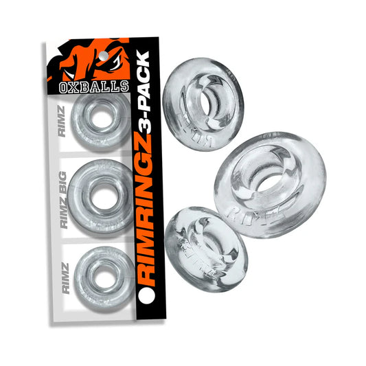 Oxballs Rimringz Multi Size 3-Pack Clear