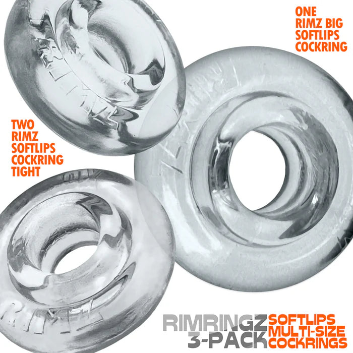 Oxballs Rimringz Multi Size 3-Pack Clear
