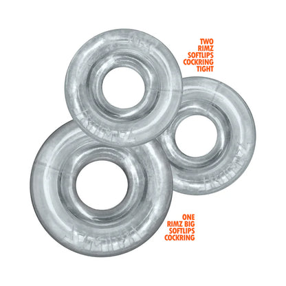 Oxballs Rimringz Multi Size 3-Pack Clear