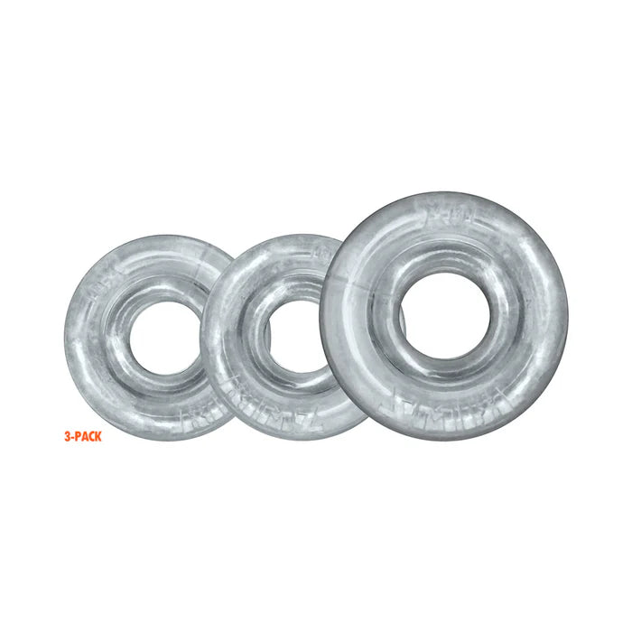 Oxballs Rimringz Multi Size 3-Pack Clear