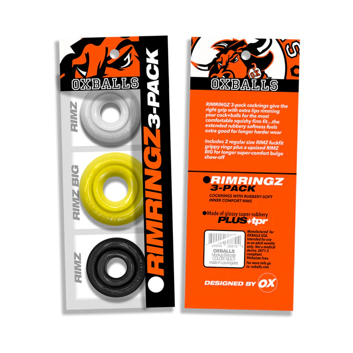 Oxballs Rimringz Multi Size 3-Pack Shockwave
