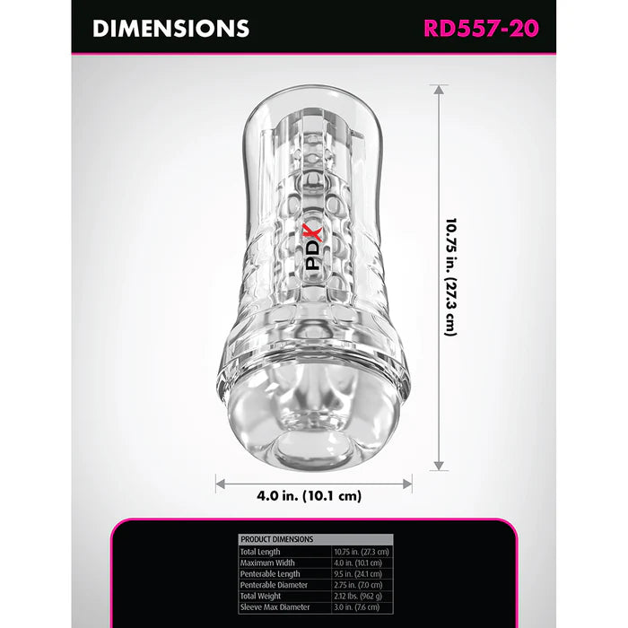 PDX Elite ViewTube See-Thru EZ-Grip Clear
