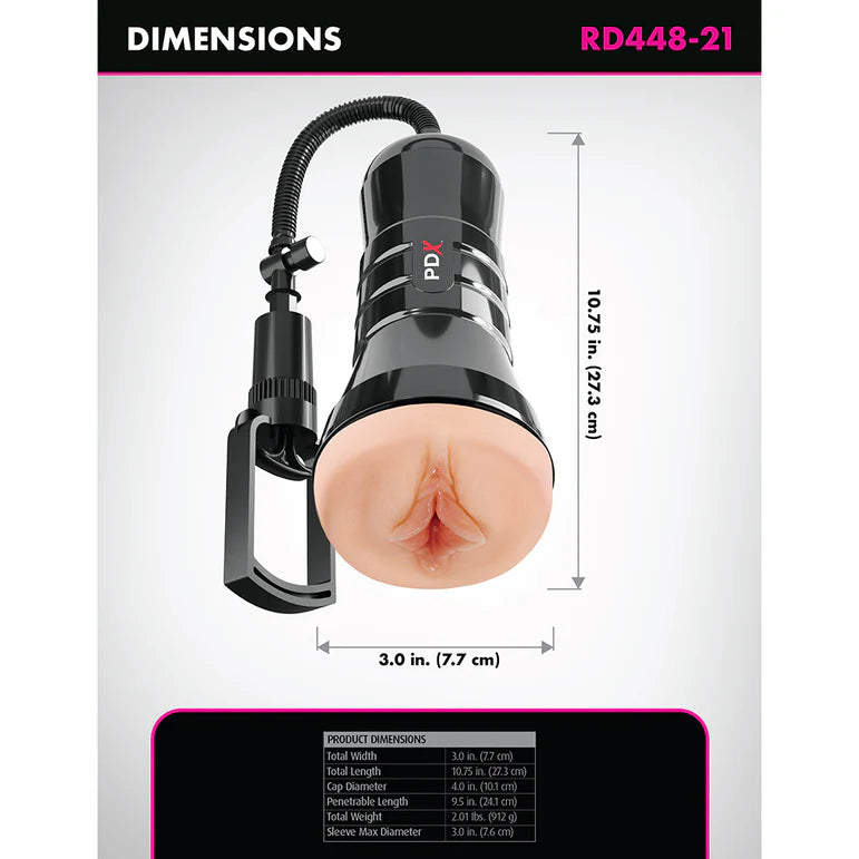 PDX Extreme Wet Pussies Super Sucker XXL Stroker Light