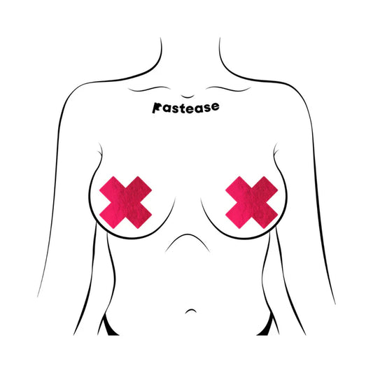 Pastease Plus X: Liquid Red Cross Nipple Pasties