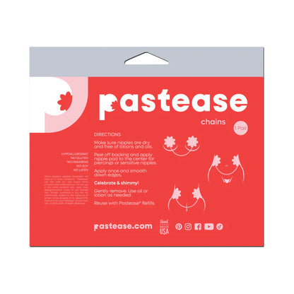 Pastease Chains: Black Shattered Disco Ball Heart with Gold Chains Pasties
