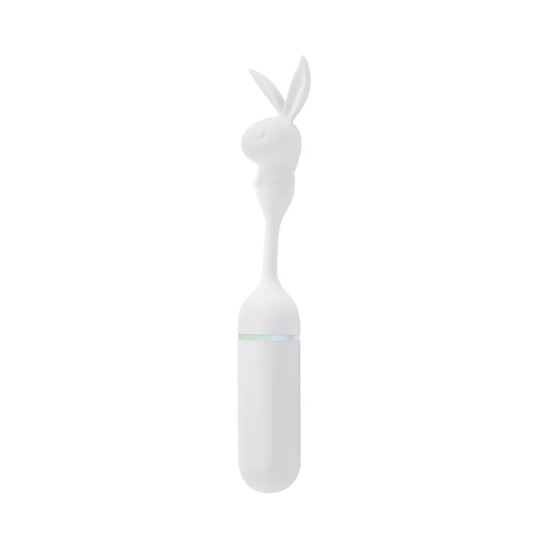 Playboy Lucky Charm White Dual-Ended Rabbit Vibrator