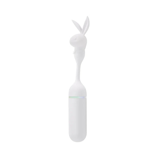 Playboy Lucky Charm White Dual-Ended Rabbit Vibrator