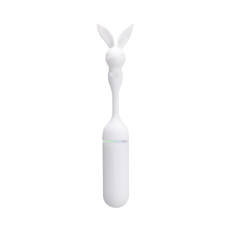 Playboy Lucky Charm White Dual-Ended Rabbit Vibrator