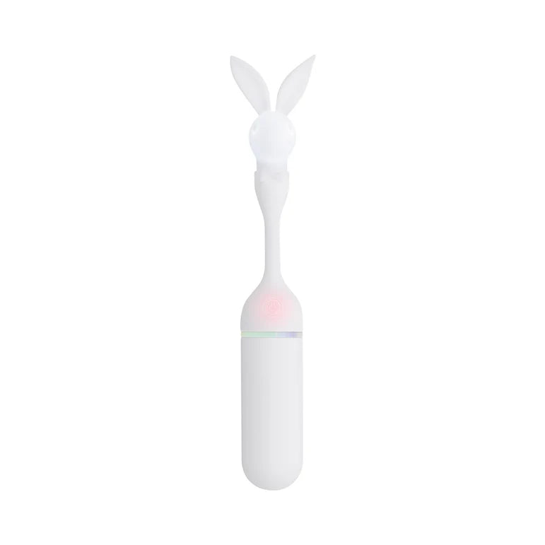 Playboy Lucky Charm White Dual-Ended Rabbit Vibrator