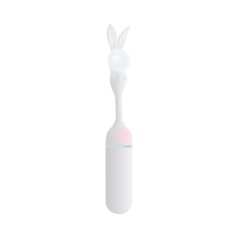 Playboy Lucky Charm White Dual-Ended Rabbit Vibrator