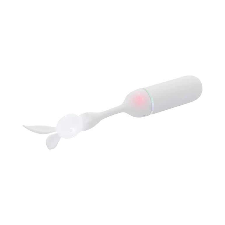 Playboy Lucky Charm White Dual-Ended Rabbit Vibrator