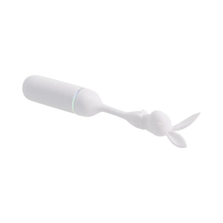 Playboy Lucky Charm White Dual-Ended Rabbit Vibrator