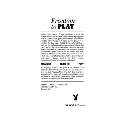 Playboy Rabbit Party Petal